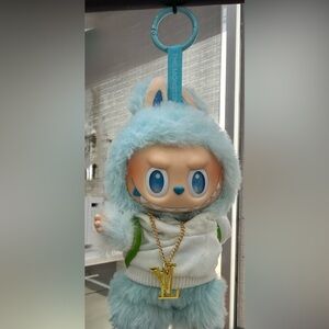 LABUBU SALE.  
POP-MART AUTHENTIC  Labubu with stylish LV-ish garb New